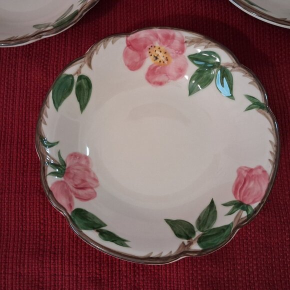 LOT of 6 OF FRANCISCAN DESERT ROSE HAND PAINTED 5 1/4" DESSERT FRUIT BOWL 47-49 - Picture 3 of 8